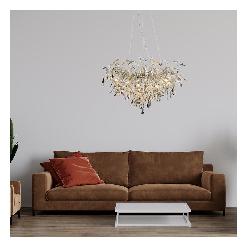 Kristalni luster na sajli 13xG9/40W/230V sjajni hrom