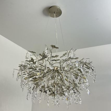Kristalni luster na sajli 13xG9/40W/230V sjajni hrom