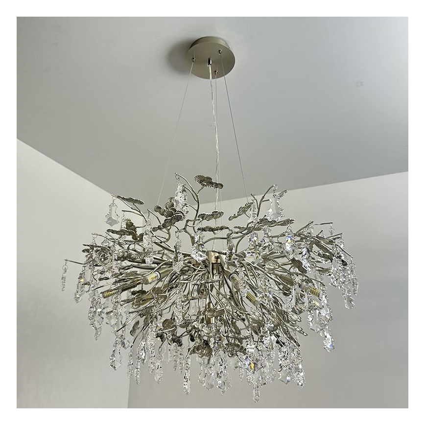 Kristalni luster na sajli 13xG9/40W/230V sjajni hrom