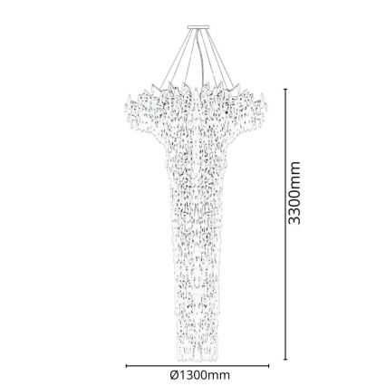Kristalni luster na sajli 41xG9/40W/230V zlatna