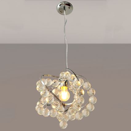 Kristalni luster na sajli VIOLETA 1xE27/15W/230V