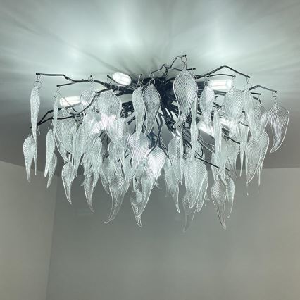 Kristalni nadgradni luster 10xG9/40W/230V crno