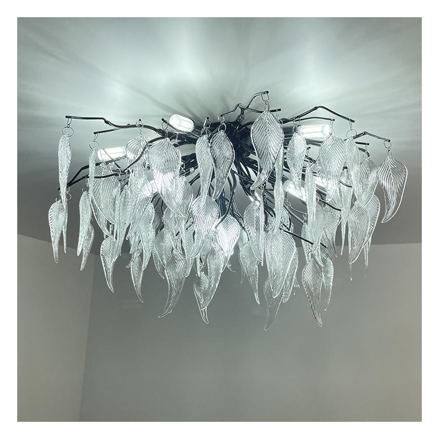 Kristalni nadgradni luster 10xG9/40W/230V crno