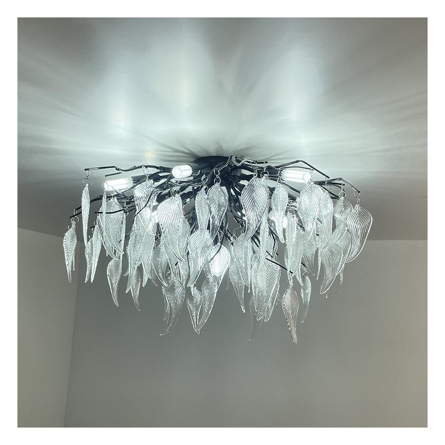 Kristalni nadgradni luster 10xG9/40W/230V crno