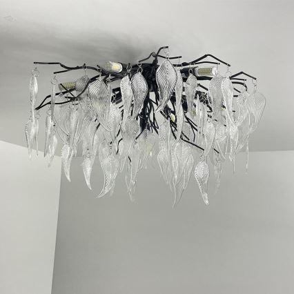 Kristalni nadgradni luster 10xG9/40W/230V crno