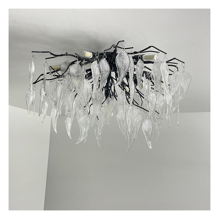 Kristalni nadgradni luster 10xG9/40W/230V crno