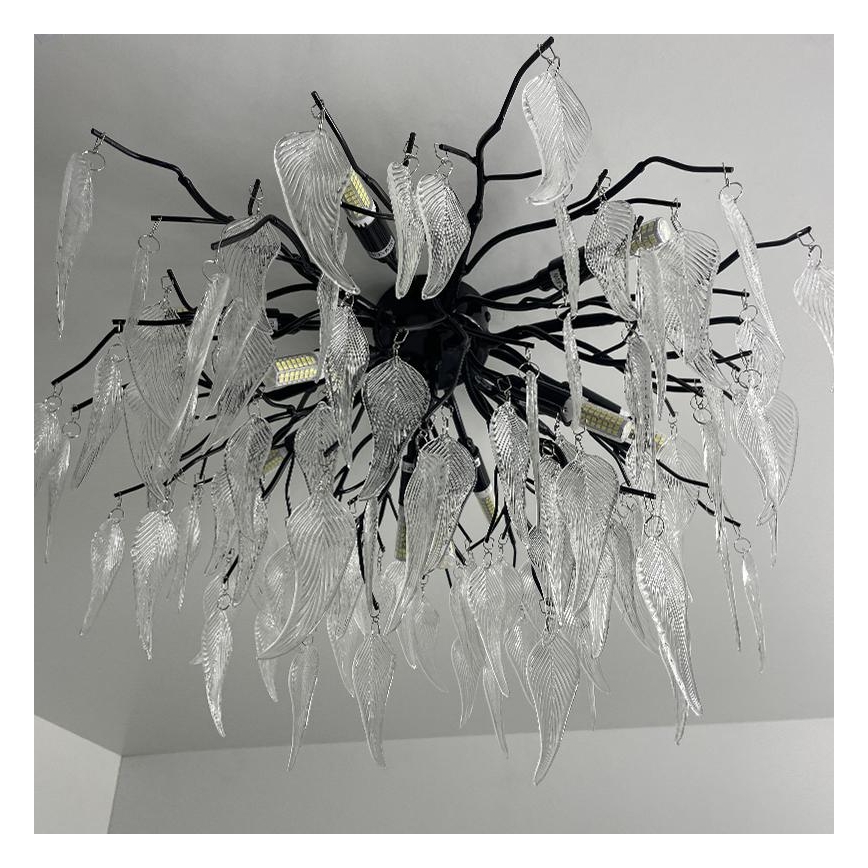 Kristalni nadgradni luster 10xG9/40W/230V crno