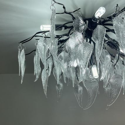 Kristalni nadgradni luster 10xG9/40W/230V crno