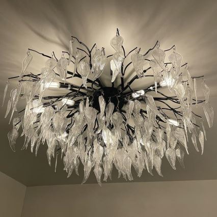Kristalni nadgradni luster 12xG9/40W/230V crno
