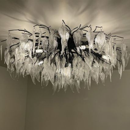 Kristalni nadgradni luster 12xG9/40W/230V crno