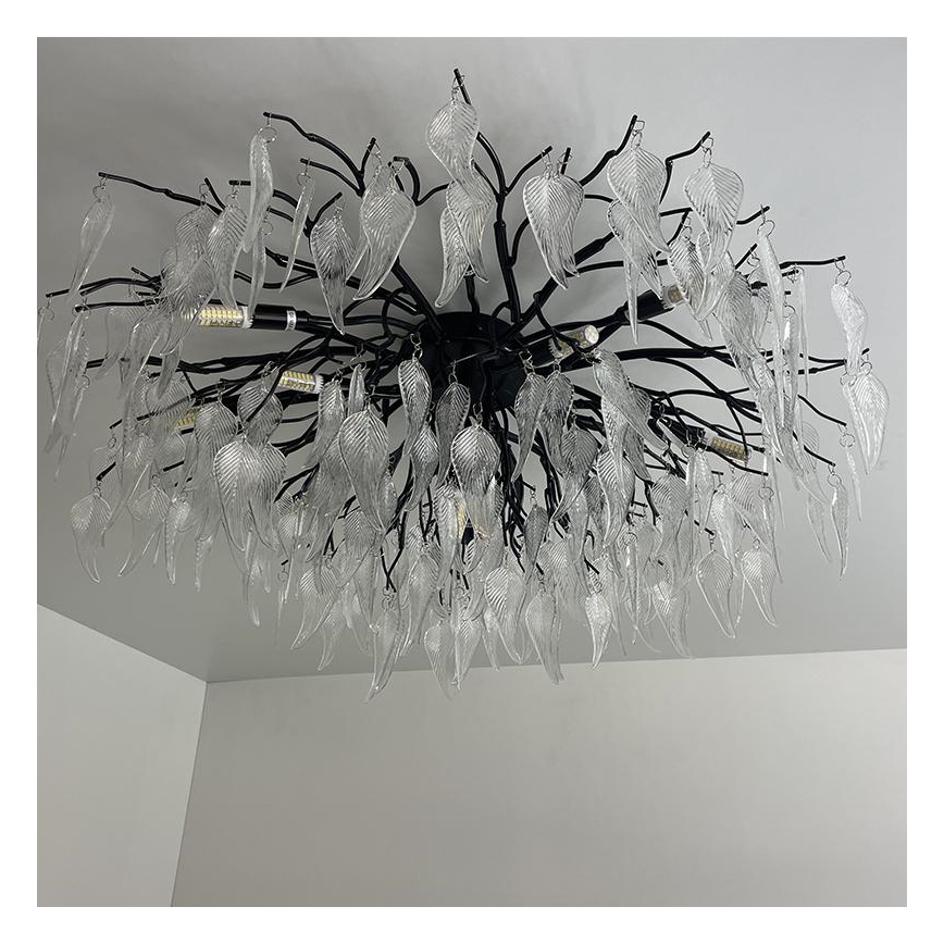 Kristalni nadgradni luster 12xG9/40W/230V crno