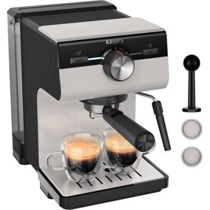 Krups - Aparat za kafu sa polugom za dve šolje AUTHENTIC 1450W/230V sivo