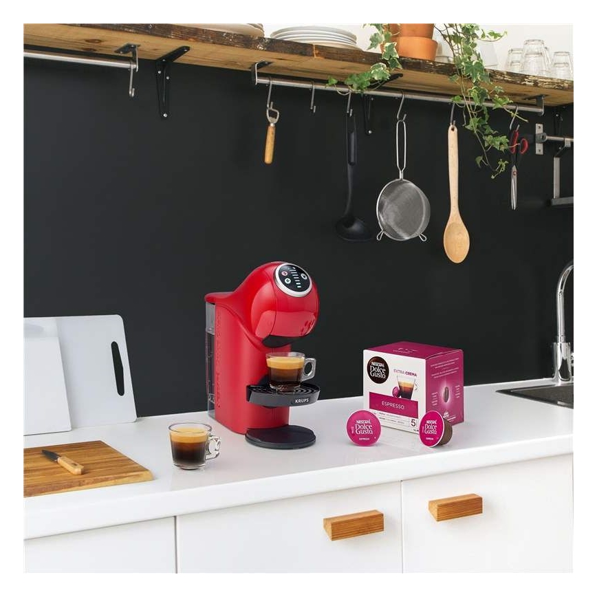Krups - Aparat za kafu u kapsulama NESCAFÉ DOLCE GUSTO GENIO S PLUS 1500W crveno