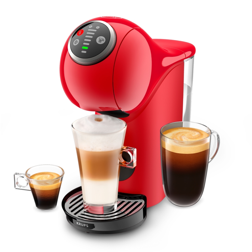 Krups - Aparat za kafu u kapsulama NESCAFÉ DOLCE GUSTO GENIO S PLUS 1500W crveno