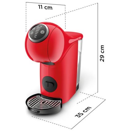 Krups - Aparat za kafu u kapsulama NESCAFÉ DOLCE GUSTO GENIO S PLUS 1500W crveno