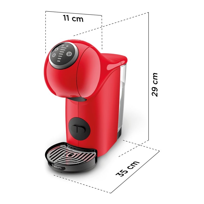 Krups - Aparat za kafu u kapsulama NESCAFÉ DOLCE GUSTO GENIO S PLUS 1500W crveno