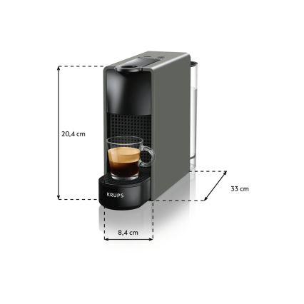 Krups - Aparat za kafu u kapsulama NESPRESSO Essenza mini 1310W/230V sivo