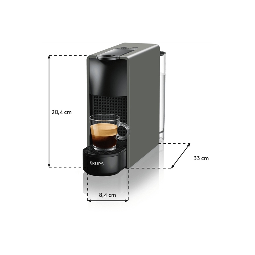 Krups - Aparat za kafu u kapsulama NESPRESSO Essenza mini 1310W/230V sivo