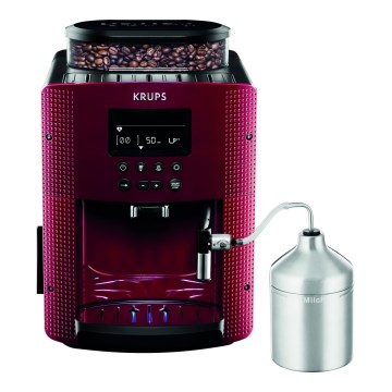 Krups - Automatski aparat za kafu sa rezervoarom za mleko ESSENTIAL 1450W/230V, crveni