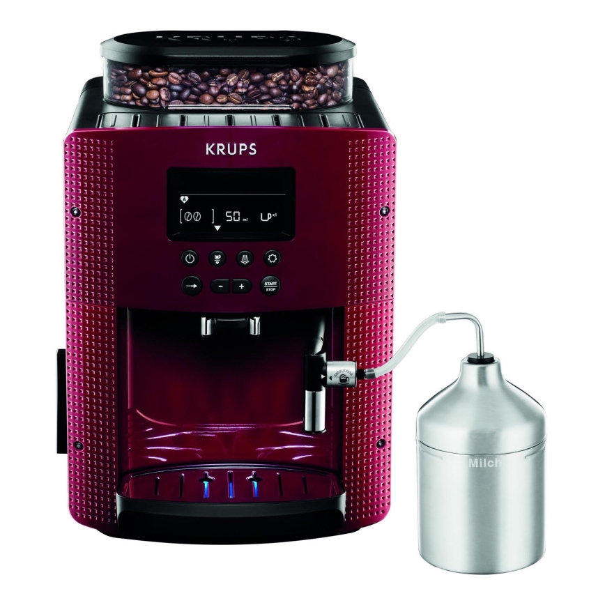 Krups - Automatski aparat za kafu sa rezervoarom za mleko ESSENTIAL 1450W/230V, crveni
