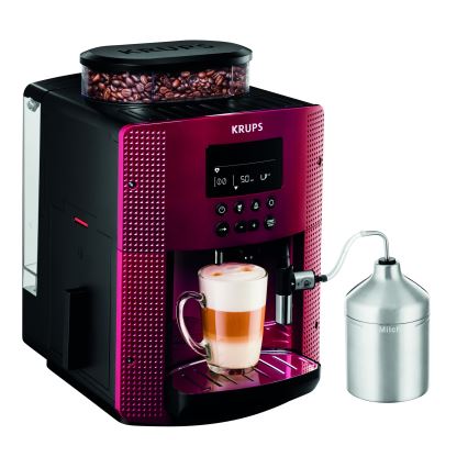 Krups - Automatski aparat za kafu sa rezervoarom za mleko ESSENTIAL 1450W/230V, crveni