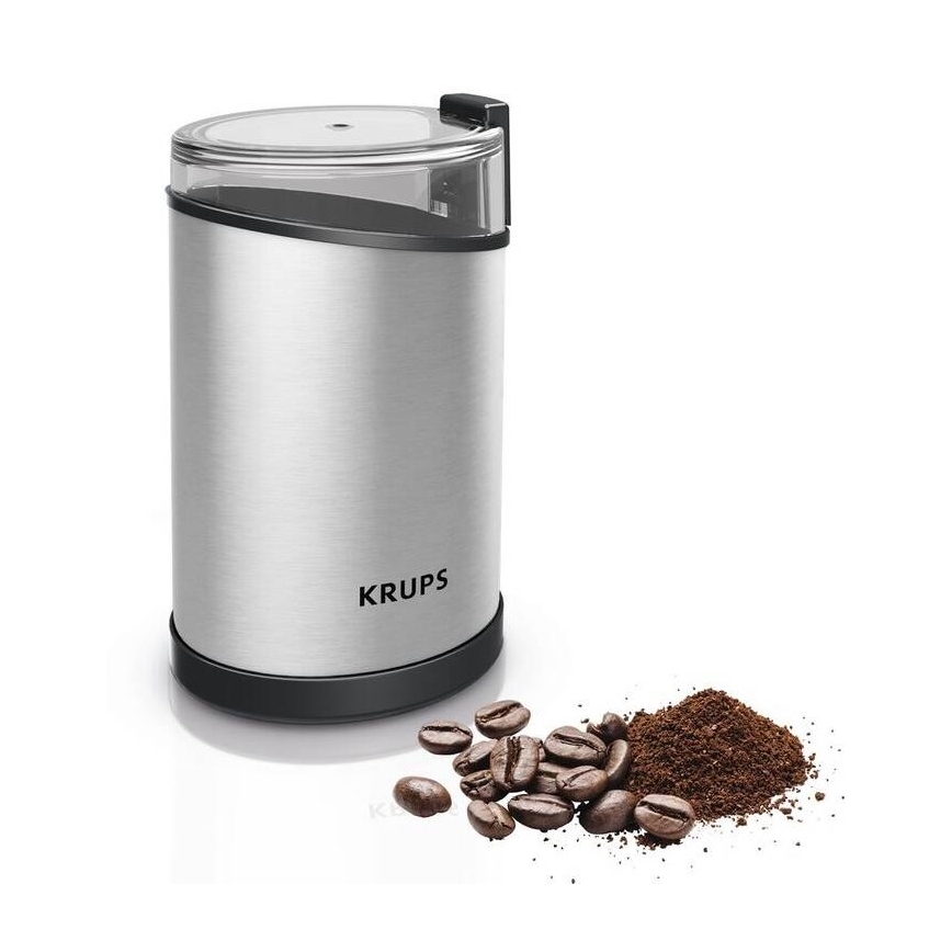 Krups - Električni mlin za kafu 85g FAST-TOUCH 200W/230V mat krom