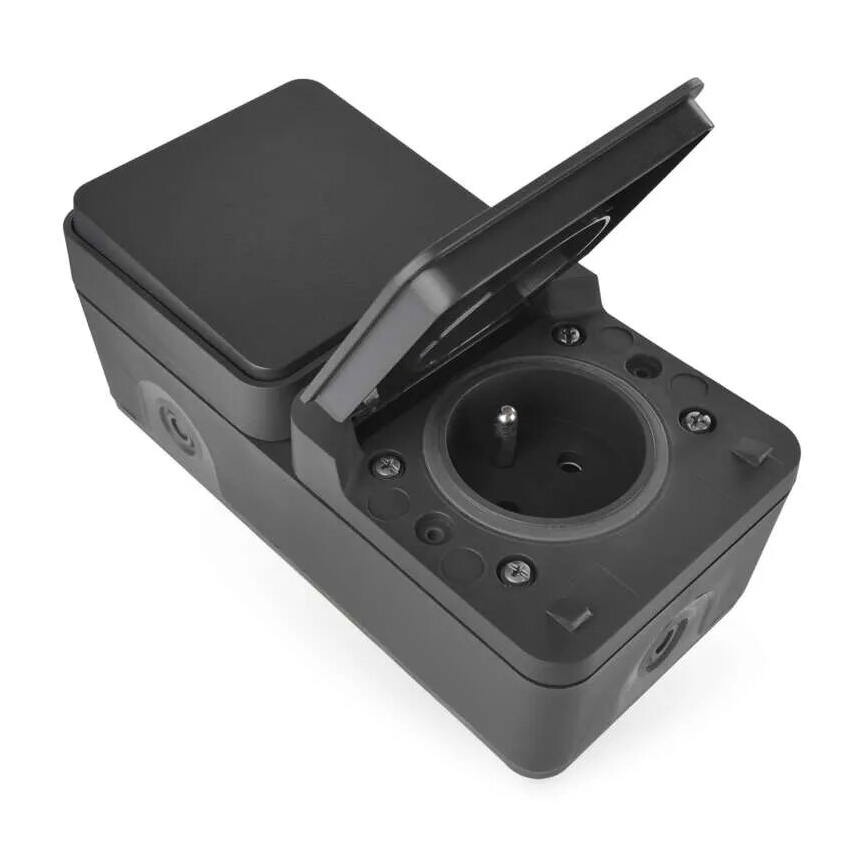Kućni prekidač naizmenični sa utičnicom 250V/16A IP55
