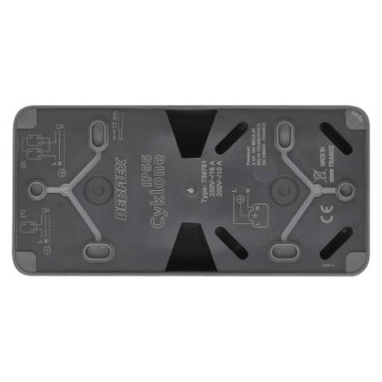 Kućni prekidač naizmenični sa utičnicom 250V/16A IP55