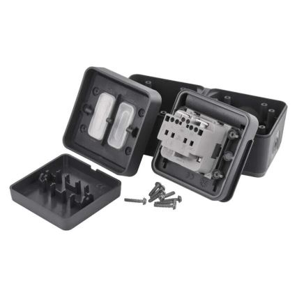 Kućni prekidač naizmenični sa utičnicom 250V/16A IP55