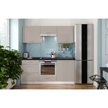 Kuhinjska garnitura CELESTE 180 cm sjajna taupe