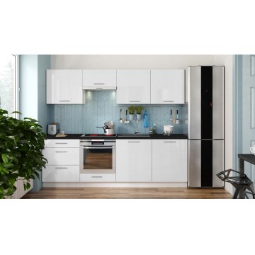 Kuhinjska garnitura CELESTE 240 cm, sjajna bela