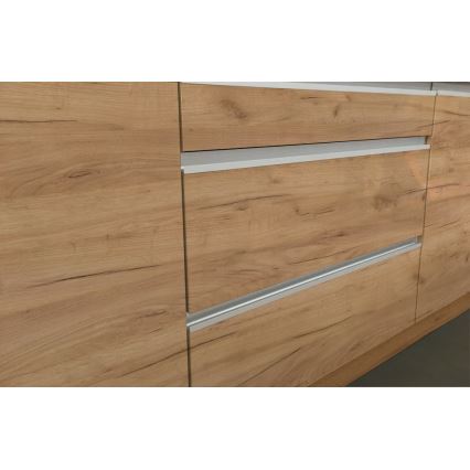 Kuhinjska garnitura MARINA 180 cm, hrast craft/sjajna bela