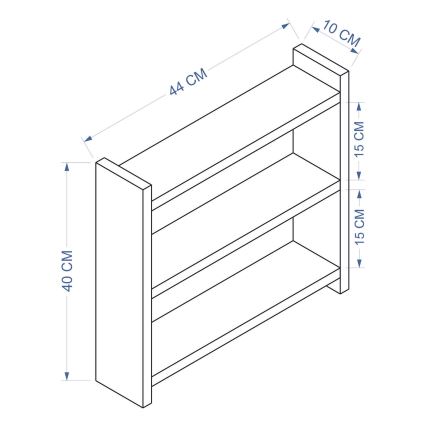 Kuhinjska polica COSMIC 44x10 cm antracit
