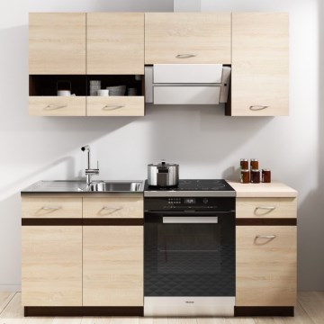 Kuhinjski blok VALERIA 180 cm braon/hrast sonoma