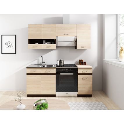 Kuhinjski blok VALERIA 180 cm braon/hrast sonoma