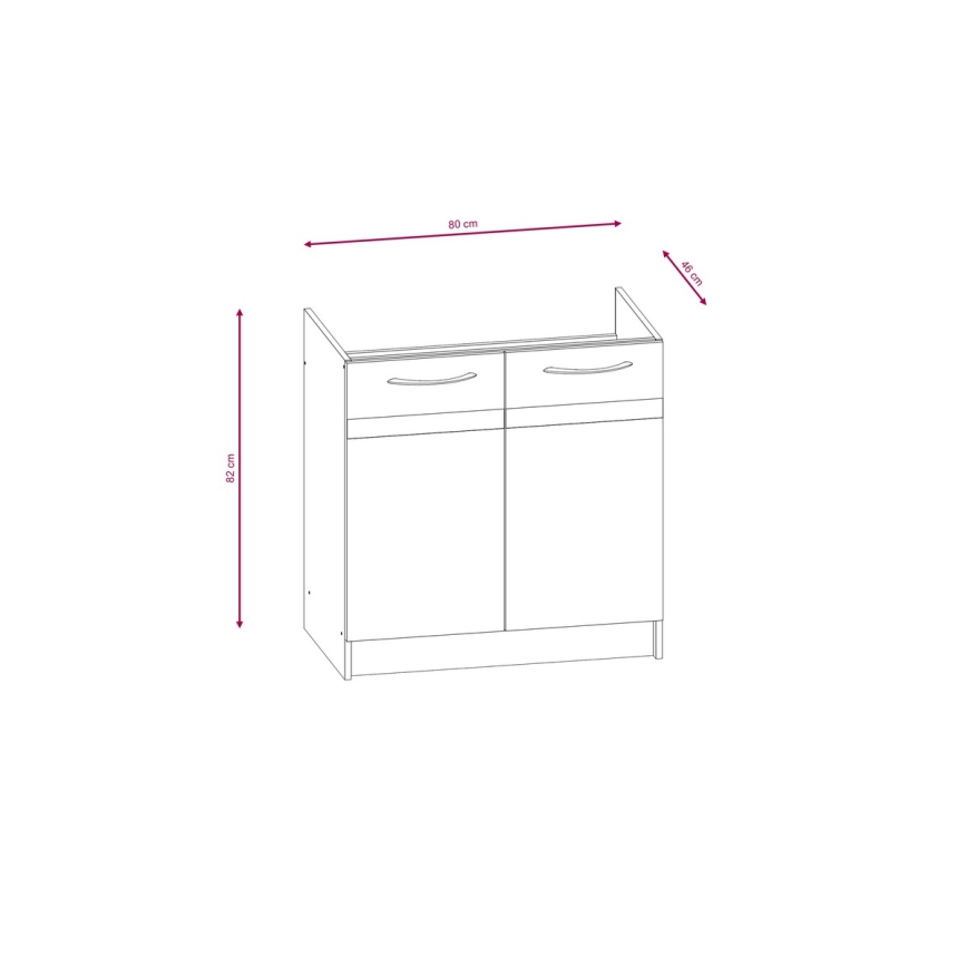 Kuhinjski blok VALERIA 180 cm braon/hrast sonoma