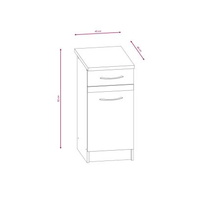 Kuhinjski blok VALERIA 180 cm braon/hrast sonoma