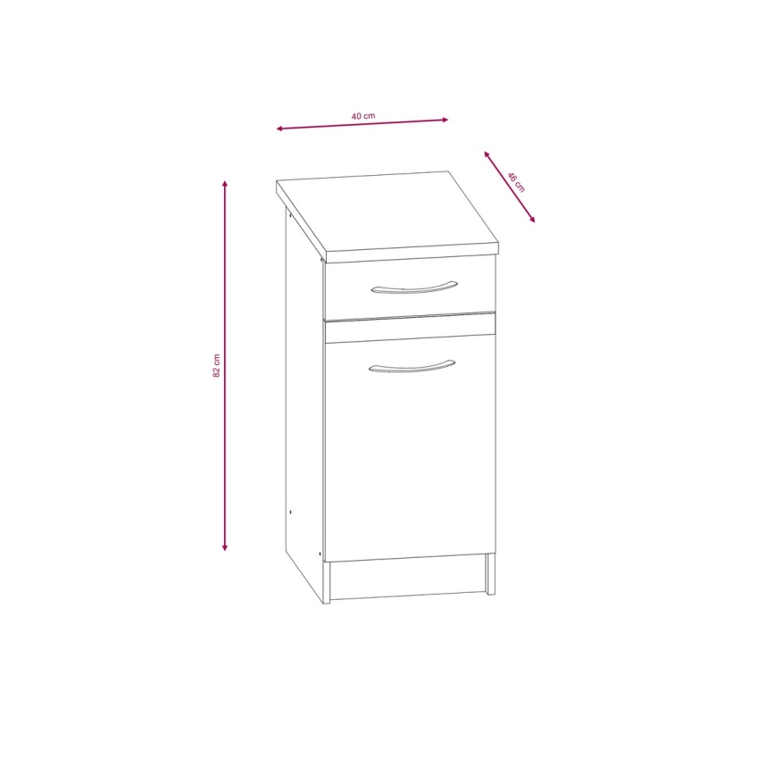 Kuhinjski blok VALERIA 180 cm braon/hrast sonoma