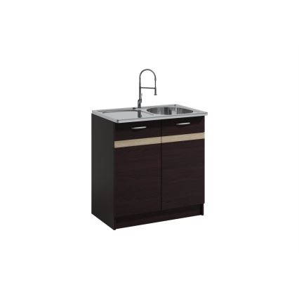 Kuhinjski blok VALERIA 240 cm hrast sonoma/braon