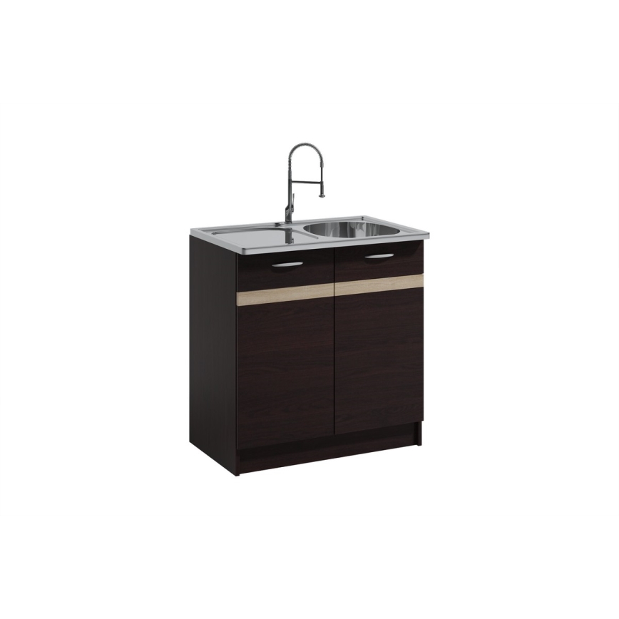 Kuhinjski blok VALERIA 240 cm hrast sonoma/braon