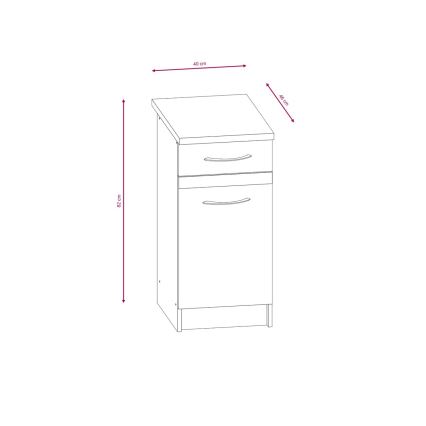 Kuhinjski blok VALERIA 240 cm hrast sonoma/braon
