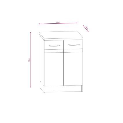 Kuhinjski blok VALERIA 240 cm hrast sonoma/braon
