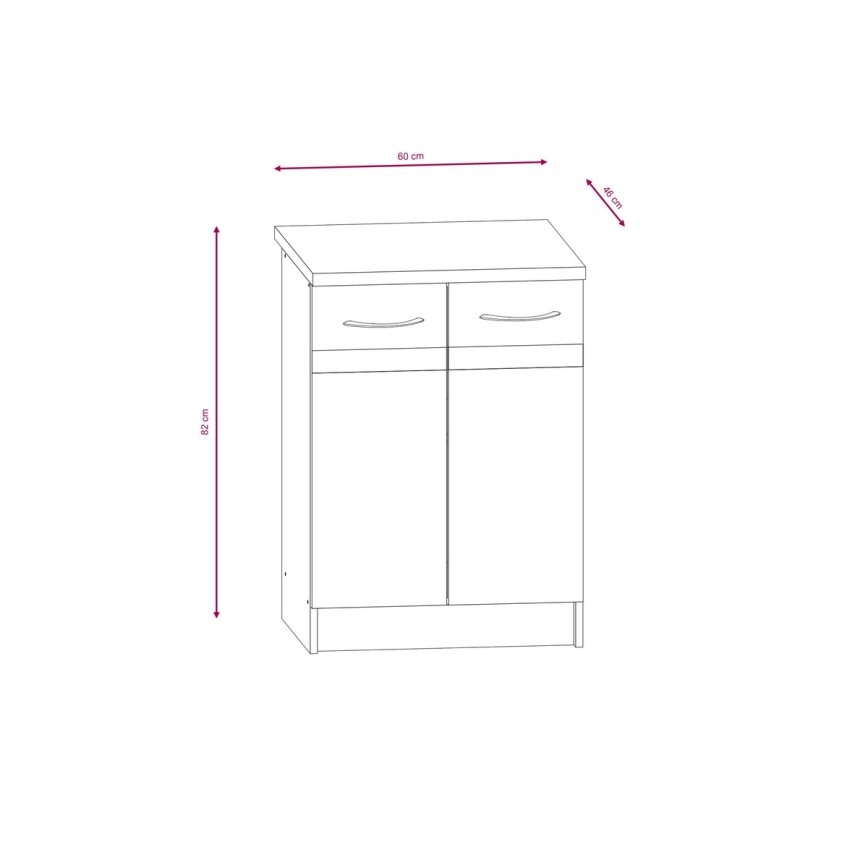 Kuhinjski blok VALERIA 240 cm hrast sonoma/braon