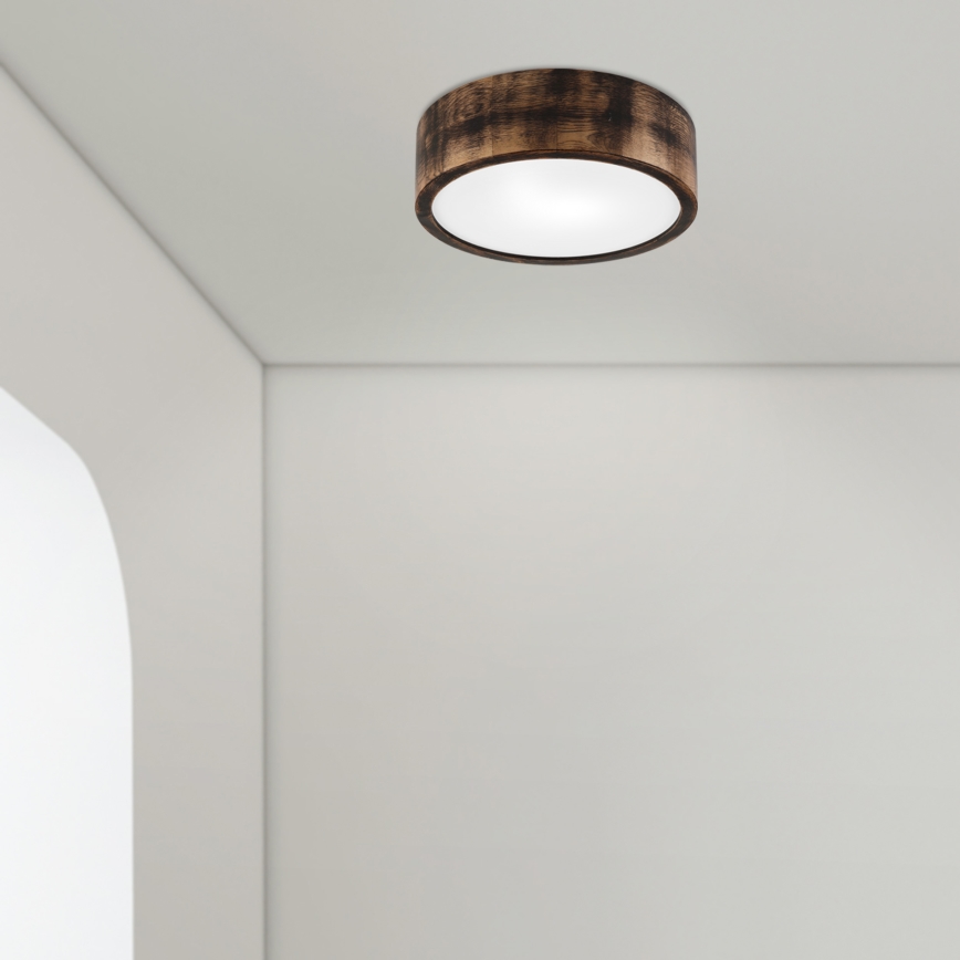 Kup. zidna svetiljka OAK SMOKY 2xE27/15W/230V IP54 ø 27,5 cm hrast/braon