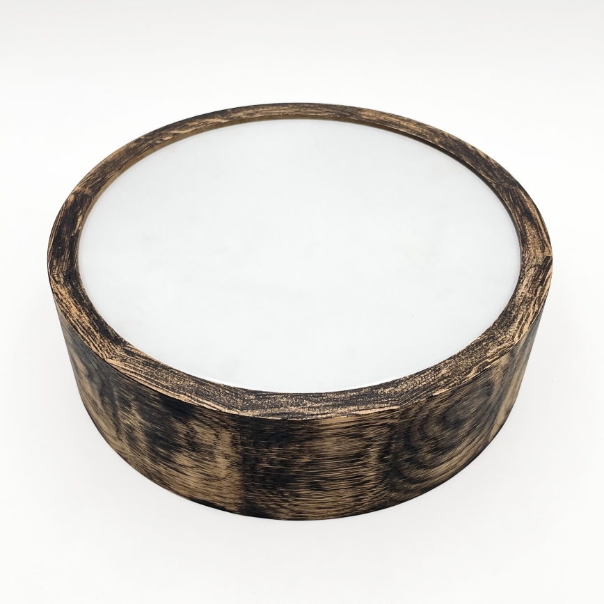 Kup. zidna svetiljka OAK SMOKY 2xE27/15W/230V IP54 ø 27,5 cm hrast/braon