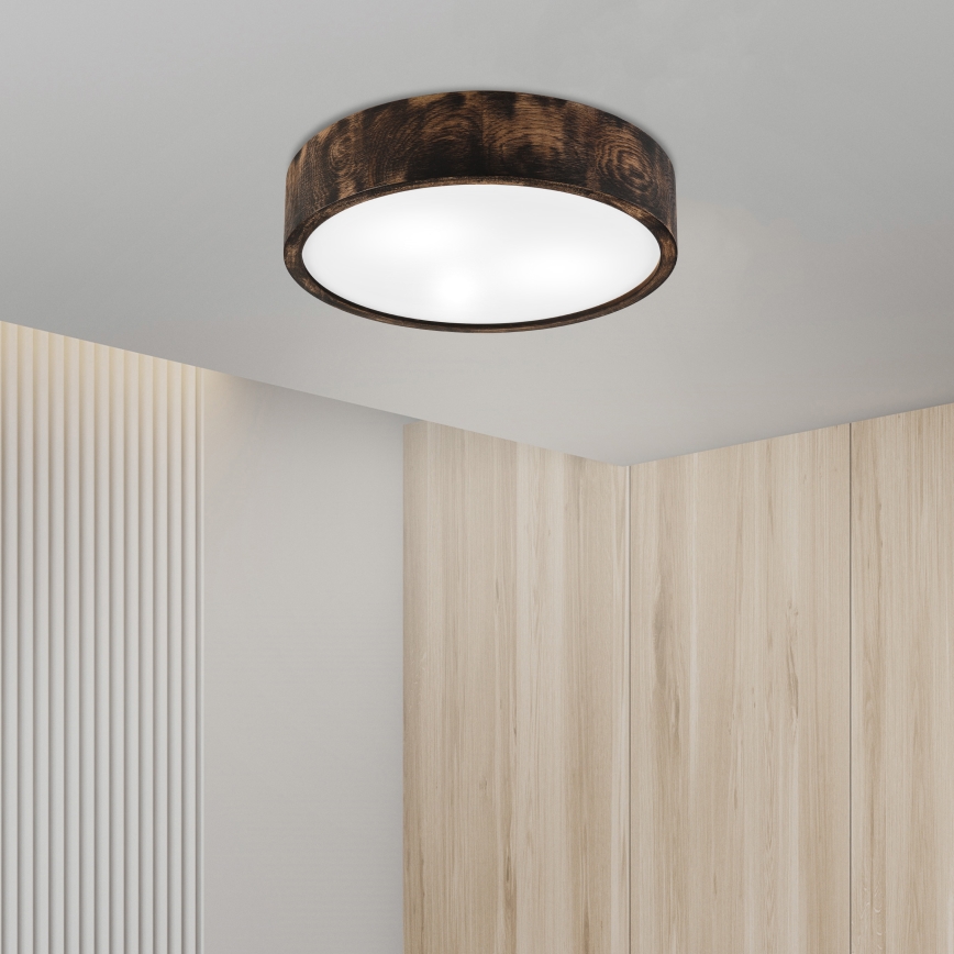 Kup. zidna svetiljka OAK SMOKY 3xE27/15W/230V IP54 ø 37,5 cm hrast/braon