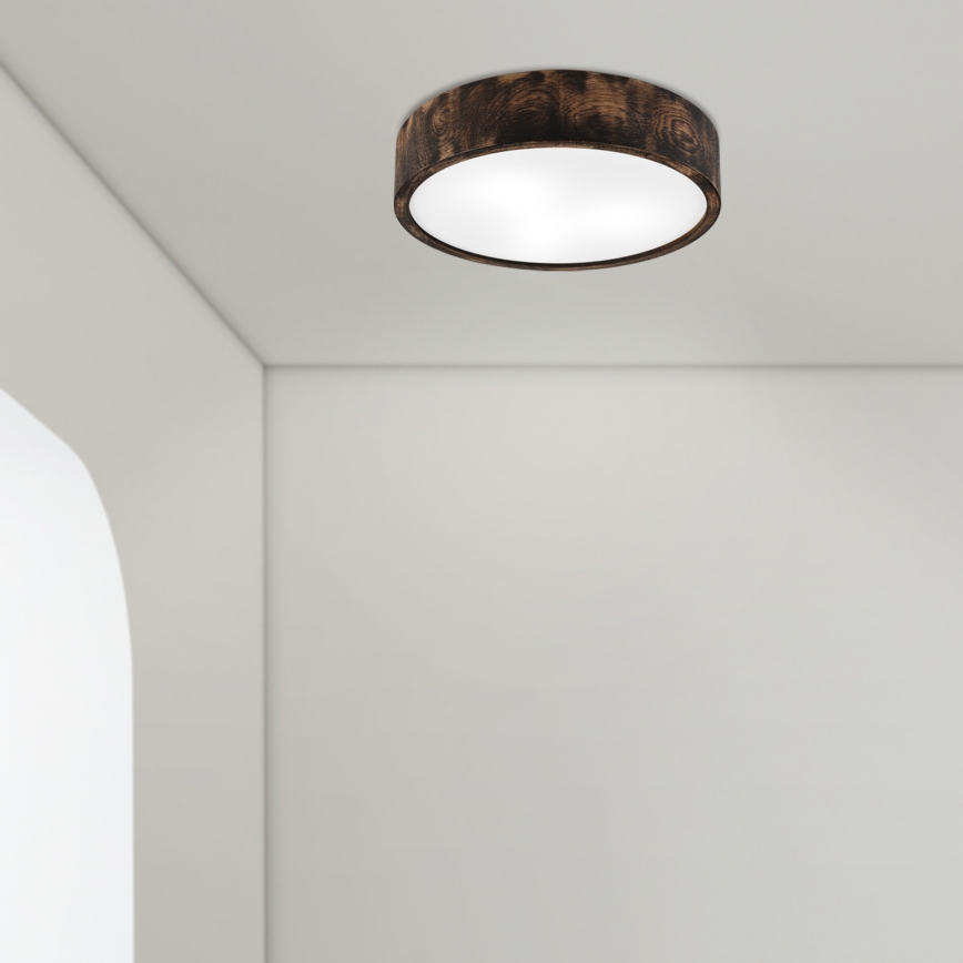 Kup. zidna svetiljka OAK SMOKY 3xE27/15W/230V IP54 ø 37,5 cm hrast/braon
