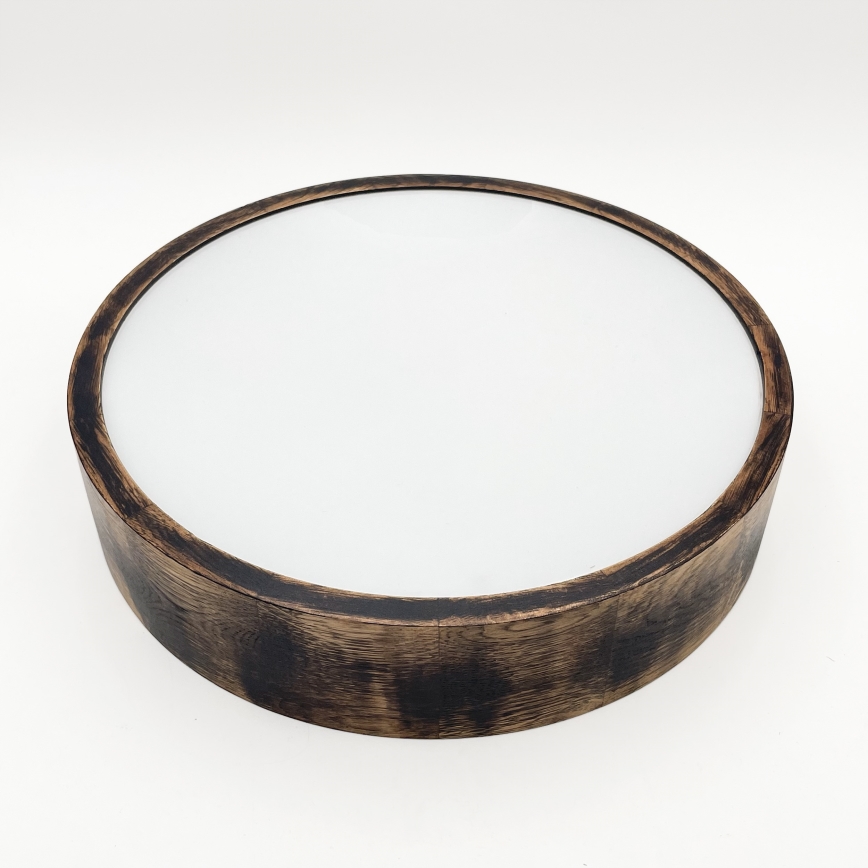 Kup. zidna svetiljka OAK SMOKY 3xE27/15W/230V IP54 ø 37,5 cm hrast/braon