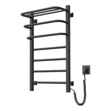 Kupaonski električni radijator sa termostatom FORTIS 350W/230V 80,6 cm IP44 crni desni uglast