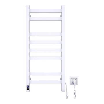 Kupaonski merdevinski radijator AVANGARD sa termostatom, 251 W/230 V, visina 80,6 cm, IP44, beli, desni, uglast